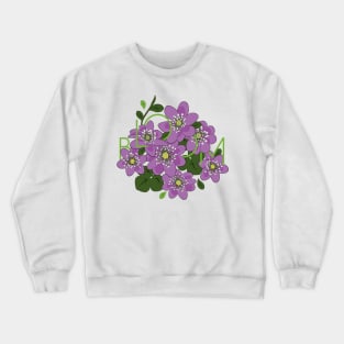 Bloom. Hepatica Flowers Crewneck Sweatshirt